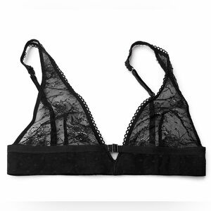 UO Out From Under Cindy Just Peachy Floral Lace Plunge Bralette